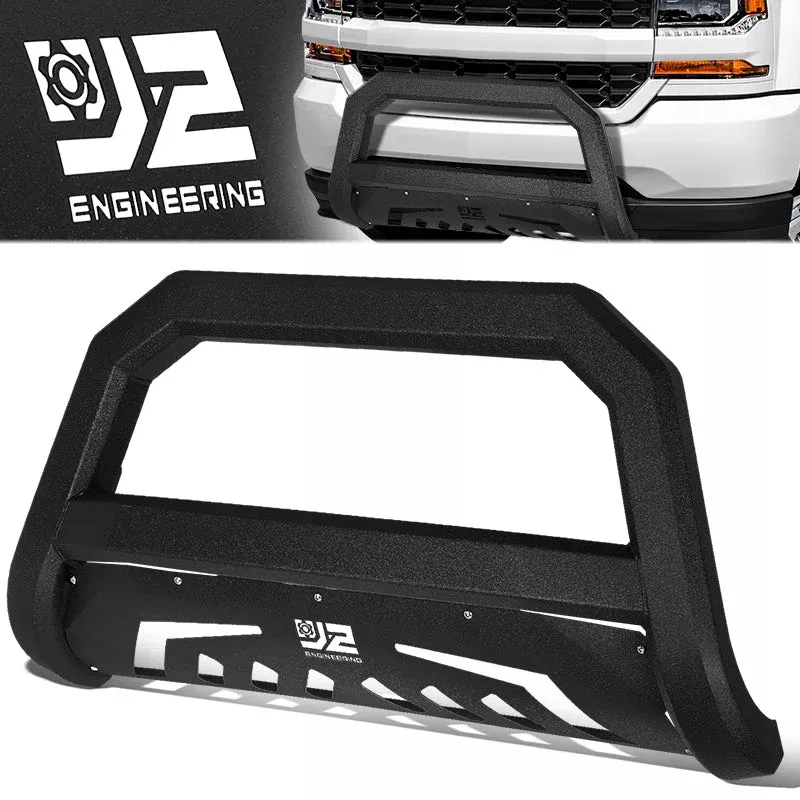 07-18 GMC Sierra Chevy Silverado Yukon XL Front Bumper Grill Guard - Carbon Steel