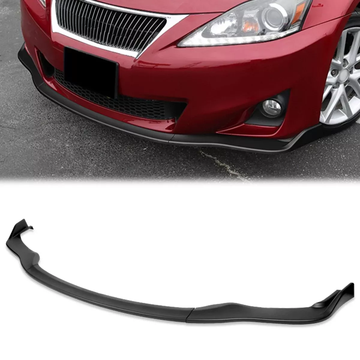 3 Pieces CT Style Front Bumper Lip11-13 Lexus IS350 IS250