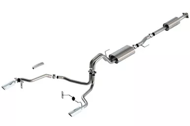 Borla F-150 2021 3.3L CC SB EC STB XL/XLT/Lariat/KR/Plnm/LTD 3/2.25 SRE Cat-Back ATAK Black CHR Tips - 140879BC
