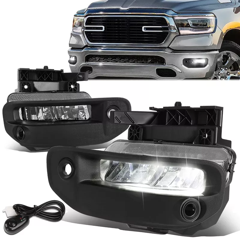 Factory Style Fog Lights w / Switch + Wiring Harness 19-22 Ram 1500