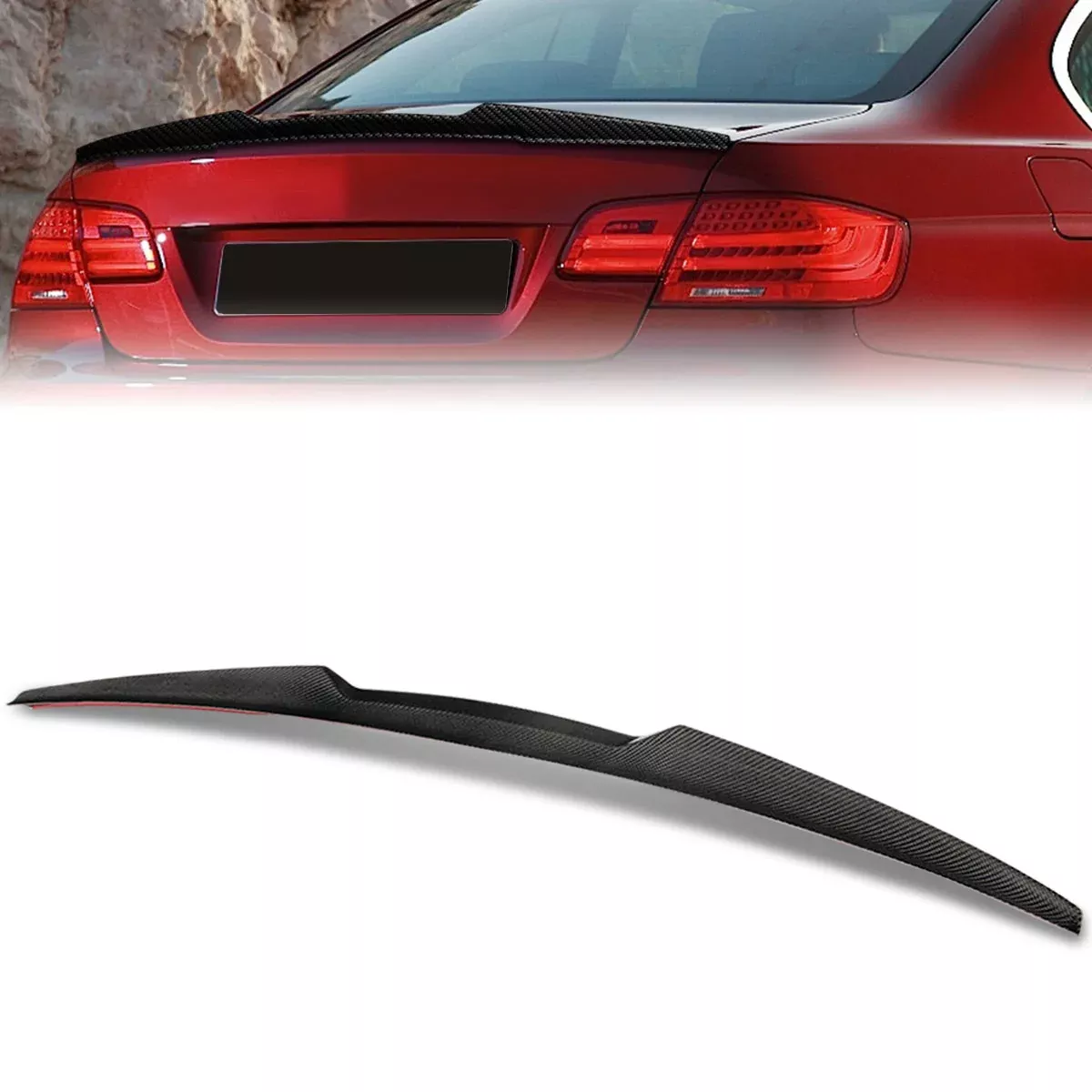 M4 Duck Bill Carbon Fiber Rear Trunk Lid Spoiler 07-13 BMW 3-Series E92 Coupe