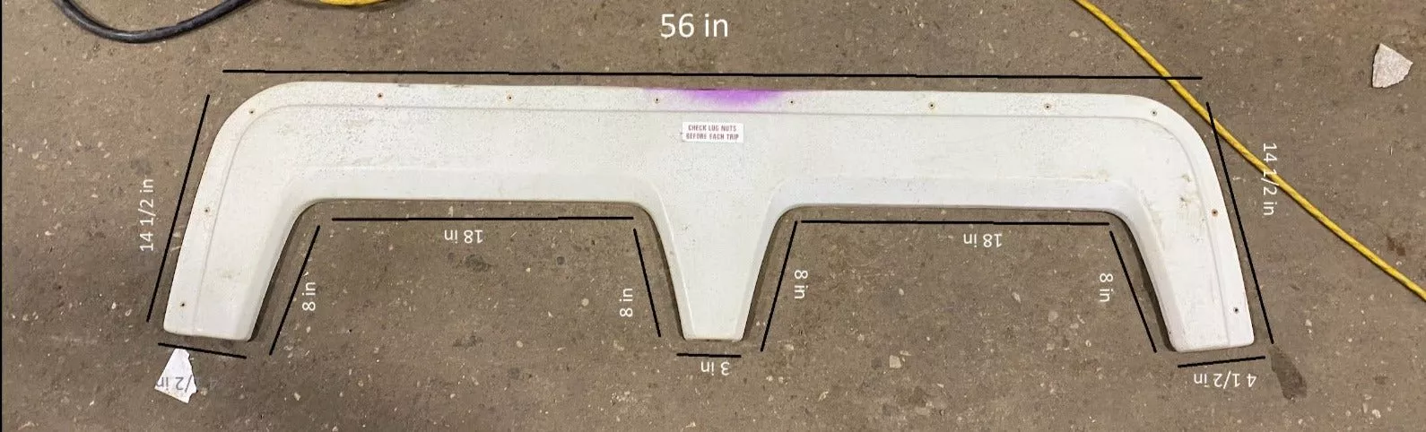 Used Fender Skirt 56" X 14 1/2"