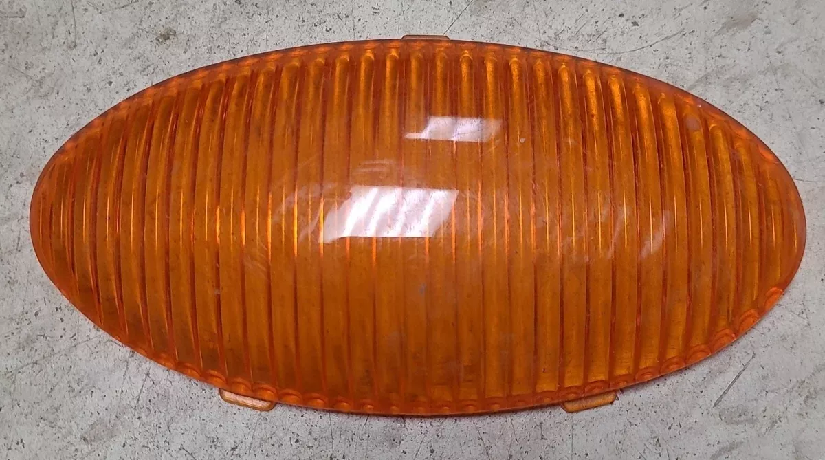 Used Porch Light Replacement Lens, Amber 5 1/2" X 2 3/4"